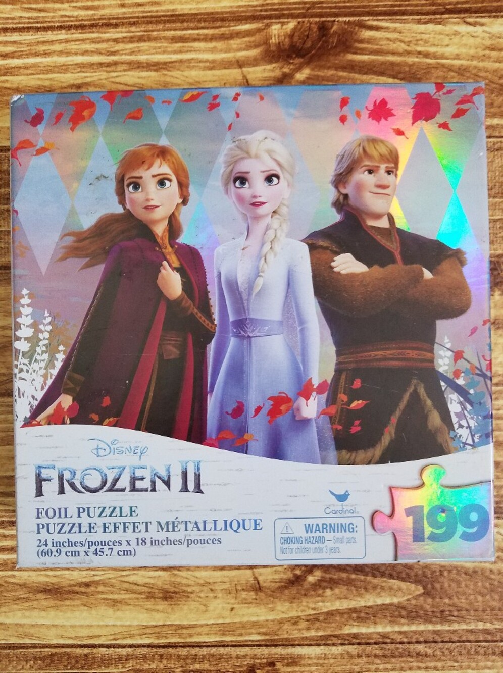 Disney Frozen II Foil Puzzle Jigsaw 24x18 Inches Elsa Anna Kristoff Cardinal